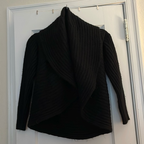 100% Baby Alpaca Cropped Open Cardigan Sweater Small - Picture 1 of 3